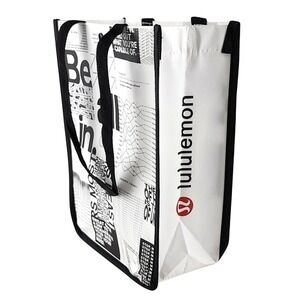 Lululemon  Carryall Tote Inspirational Quotes White Black Be All In